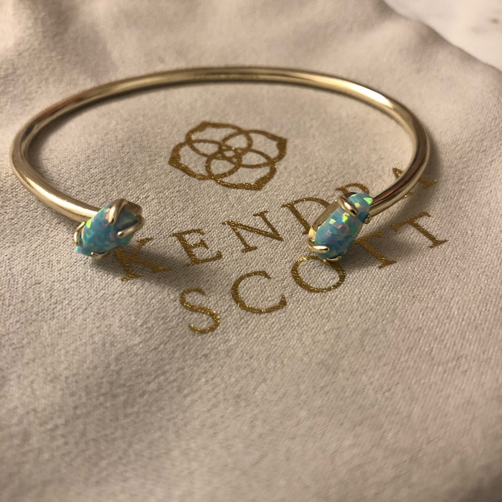 Kendra Scott Jackson Gold and Aqua Opal Bracelet